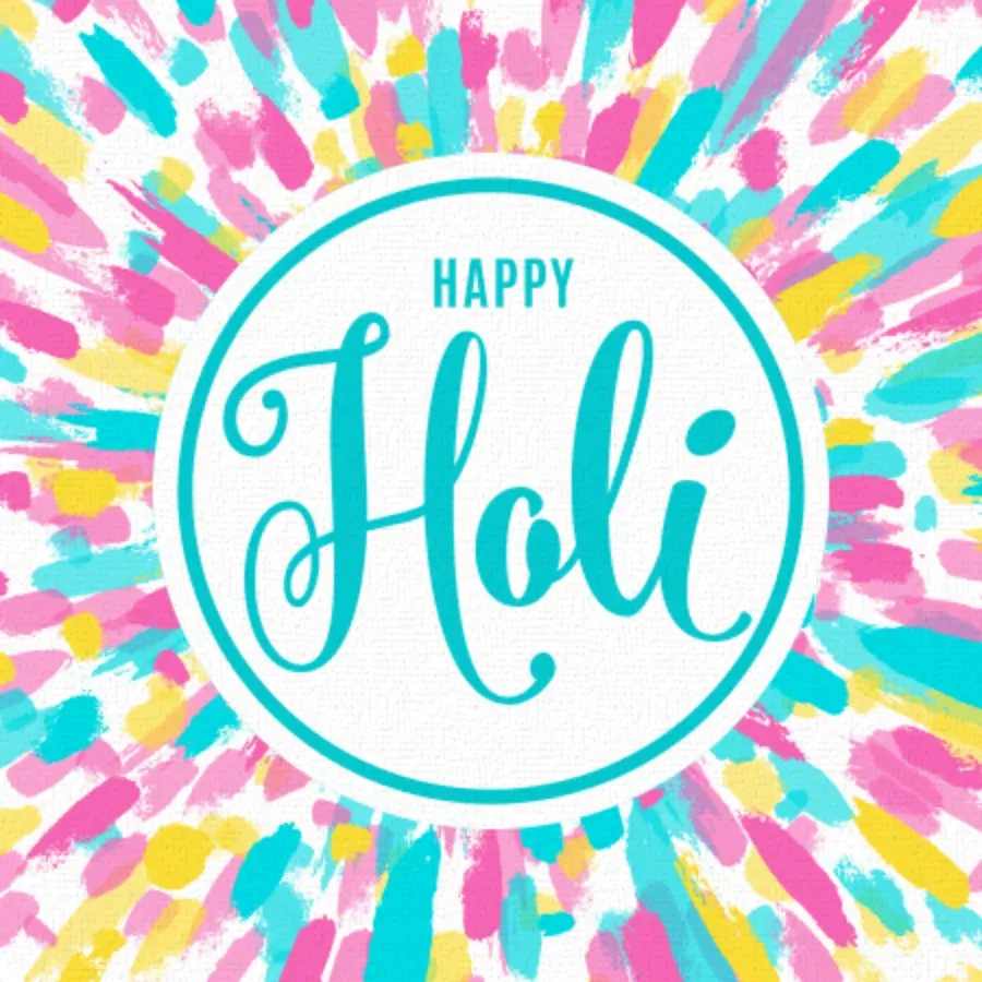 Happy Holi card front
