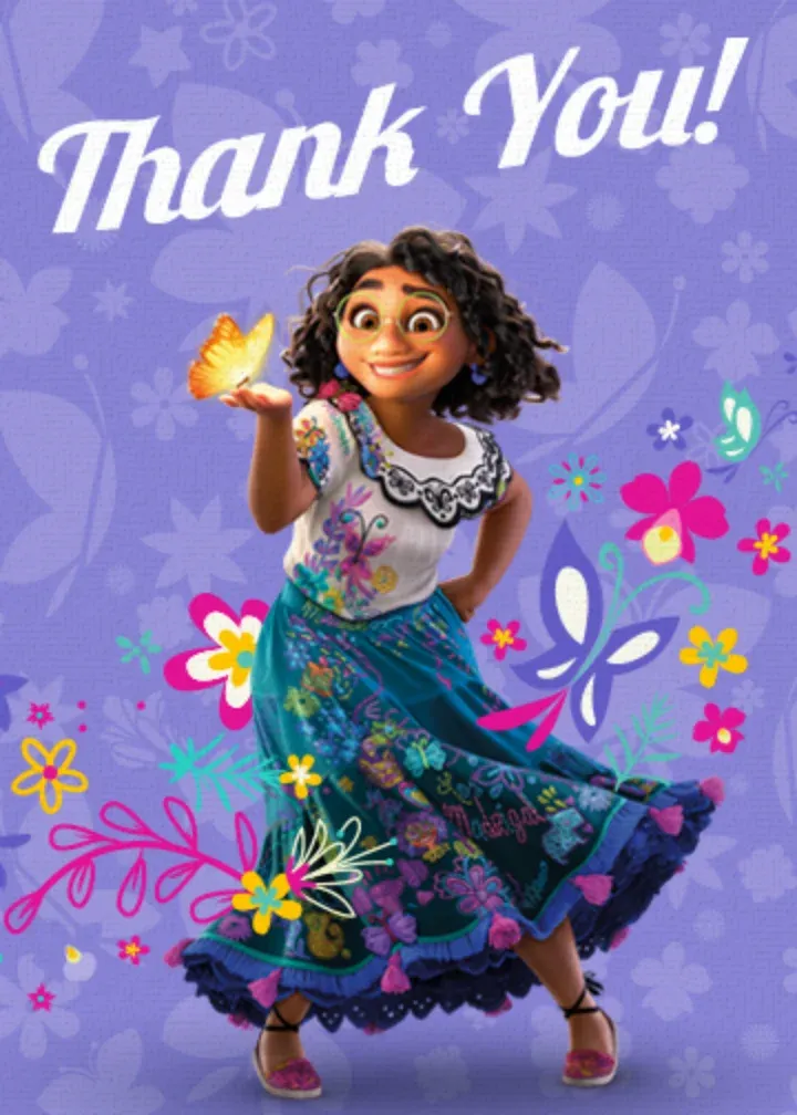 Encanto Birthday Thanks card front