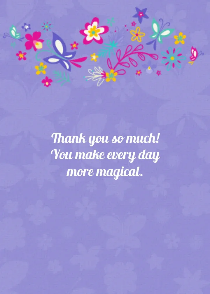 Encanto Birthday Thanks card inside right