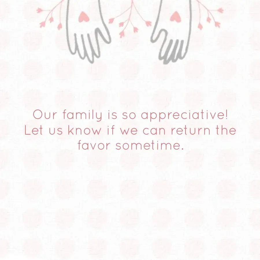 Thank You For Your Help card inside right