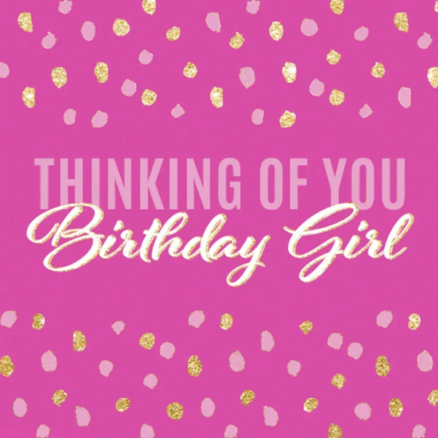 Thinking of You Sparkle Birthday card front