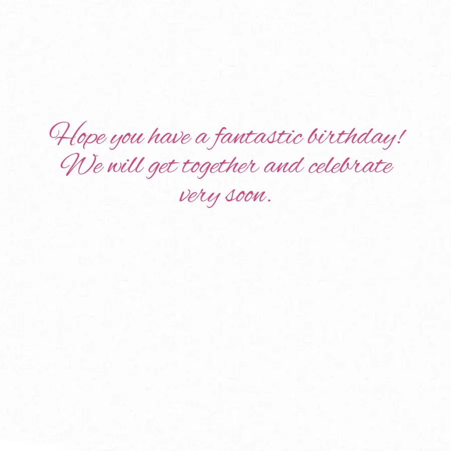 Thinking of You Sparkle Birthday card inside right