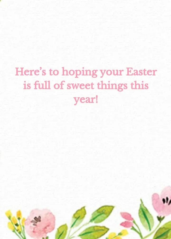 Spring Blossoms card inside right