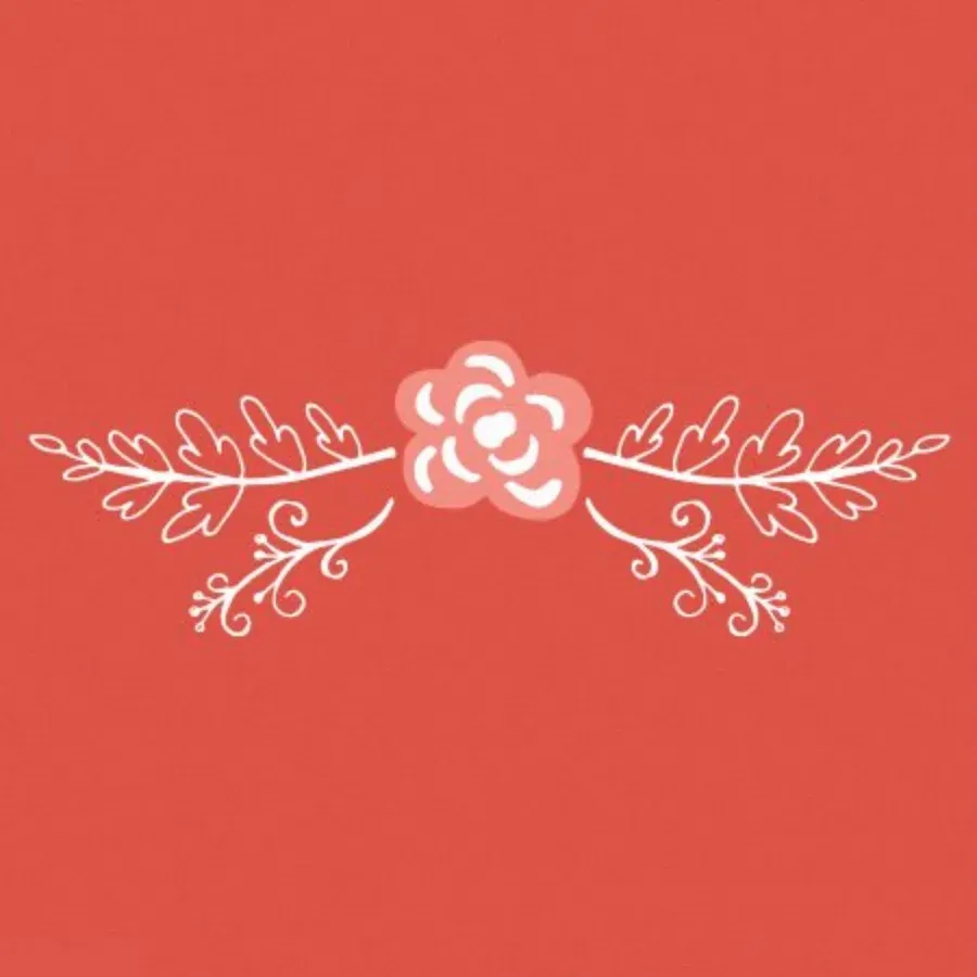 Missing You Red Flowers card inside left