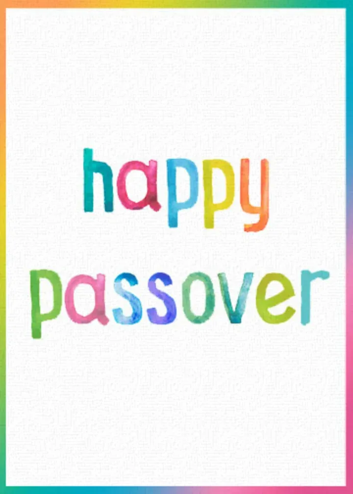 Passover Lettering card front