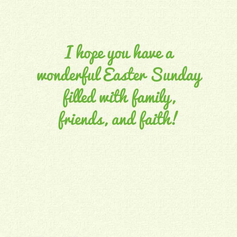 Sunny Easter Day card inside right