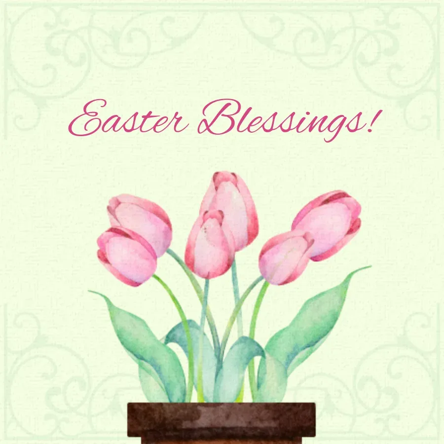 Easter Tulips card front