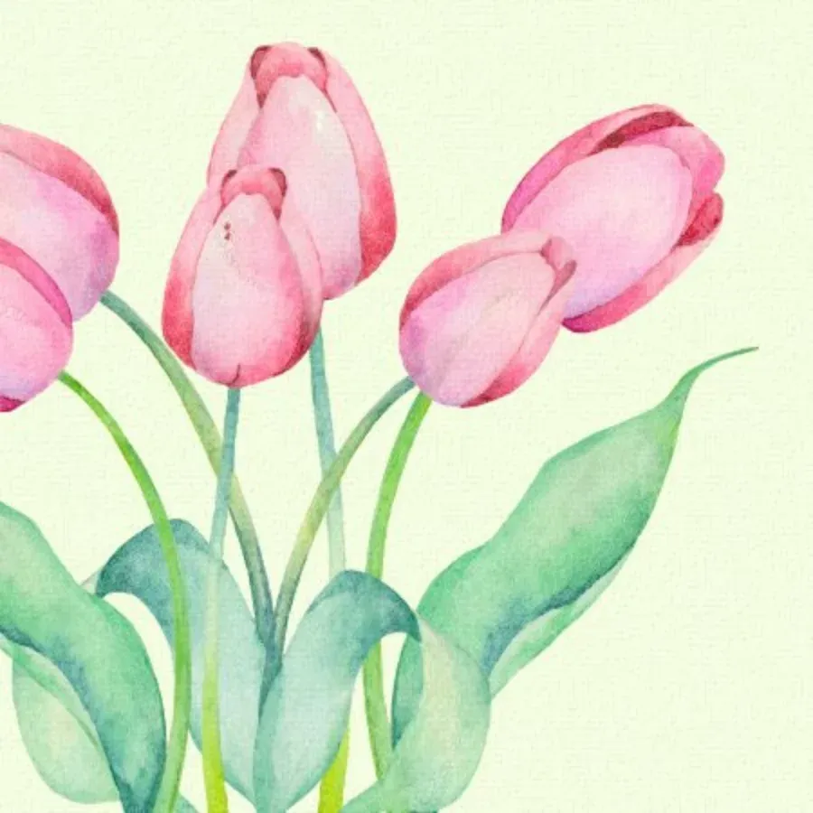 Easter Tulips card inside left