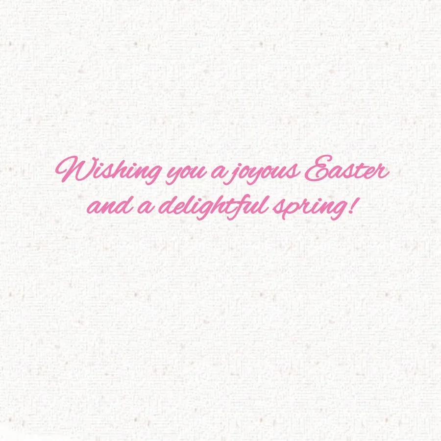 Cheerful Easter Flowers card inside right