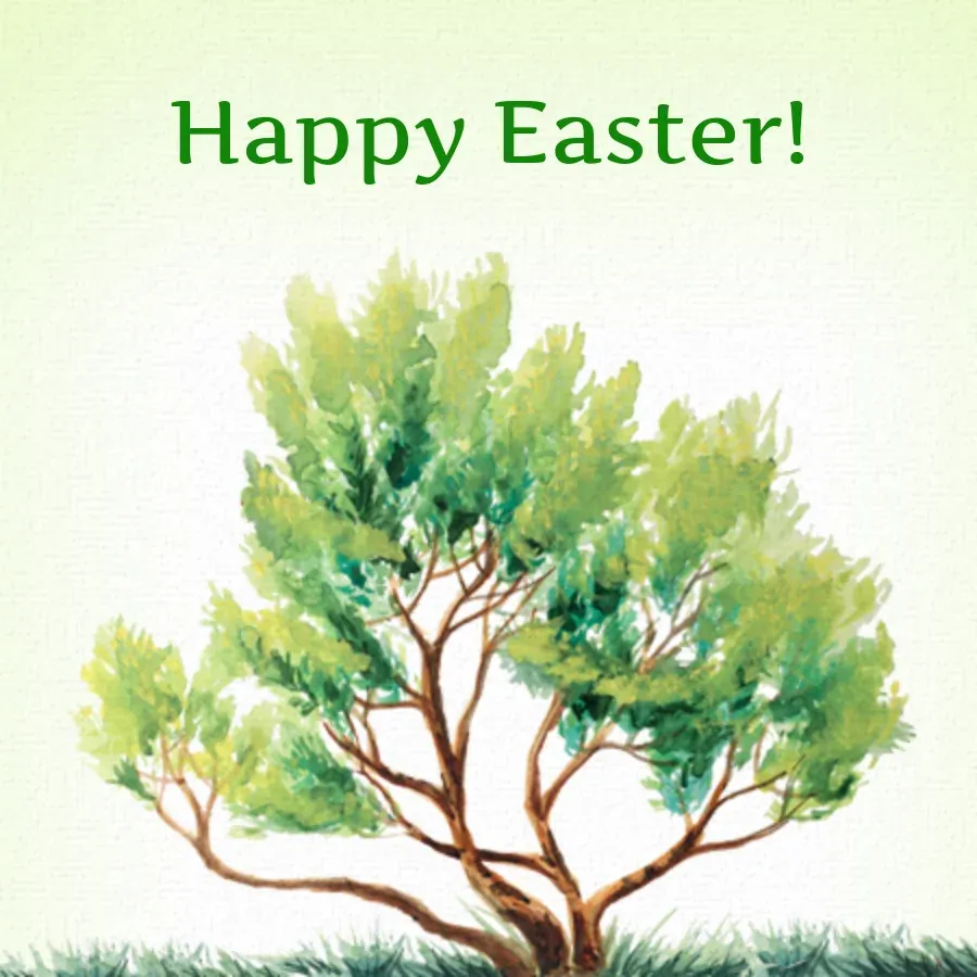 Easter Tree card front
