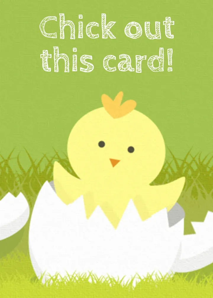 Easter Chick card front