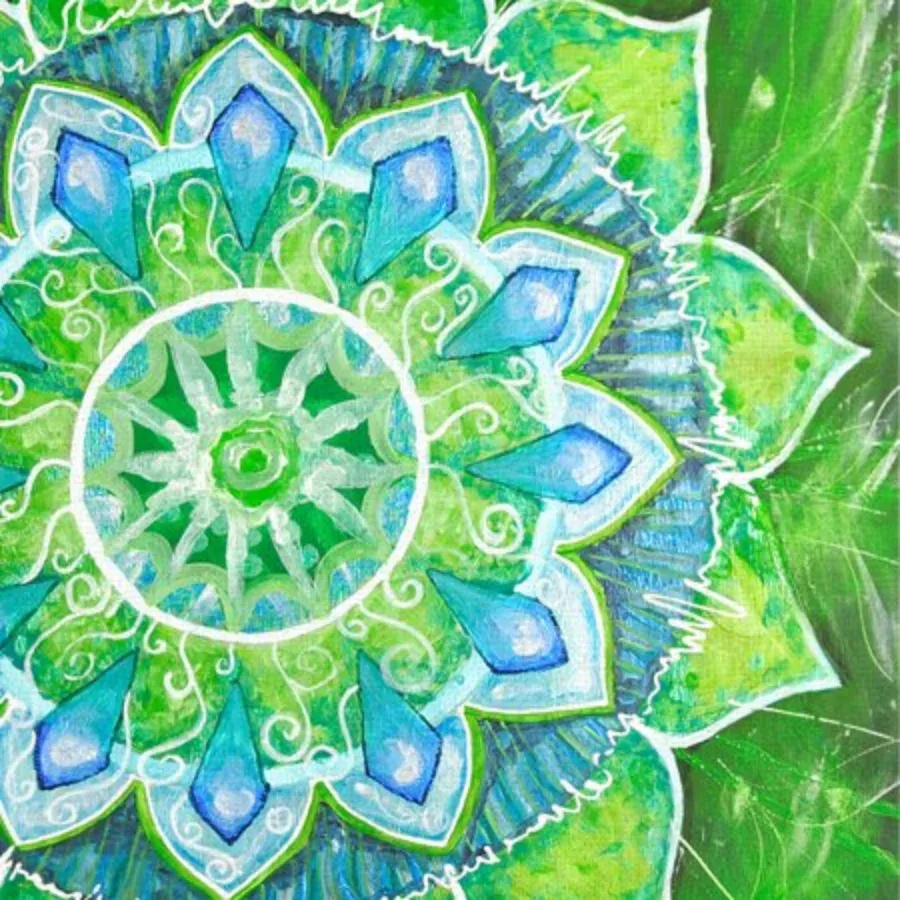 Easter Petals card inside left