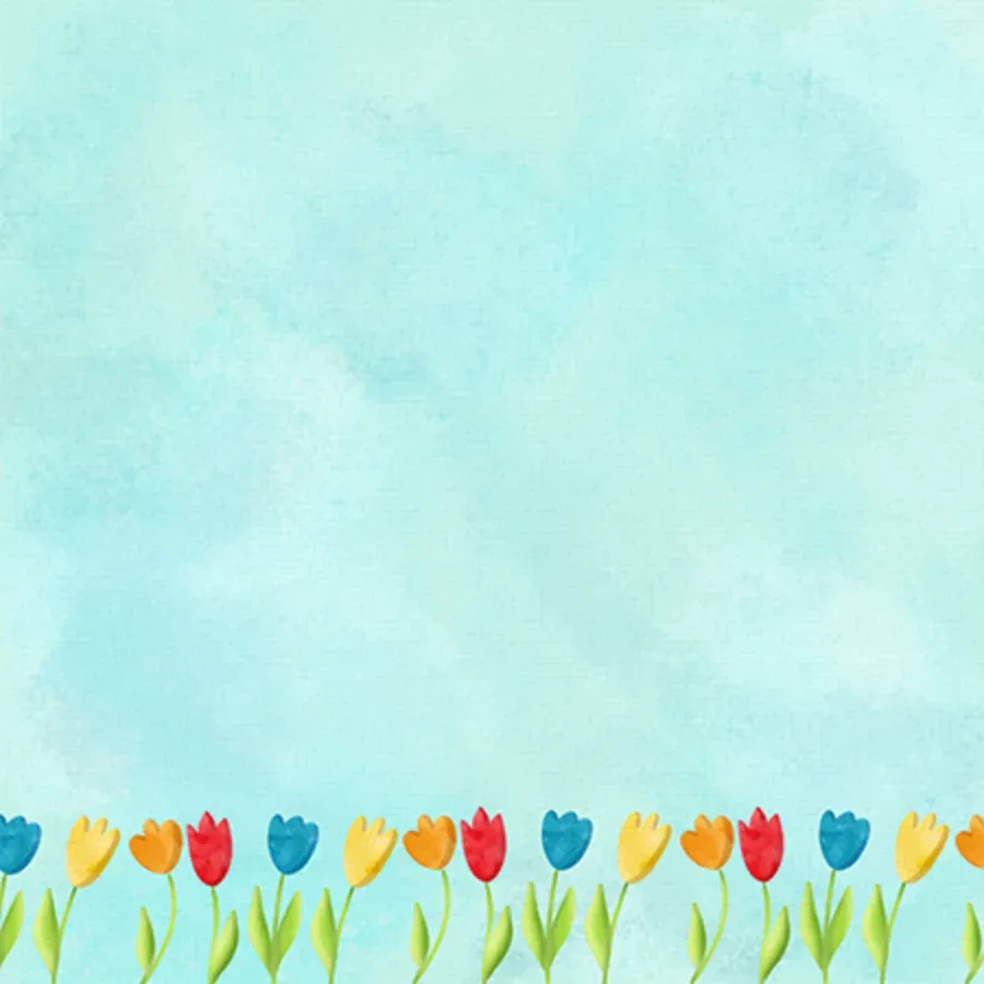 Floral Passover Wishes card inside left