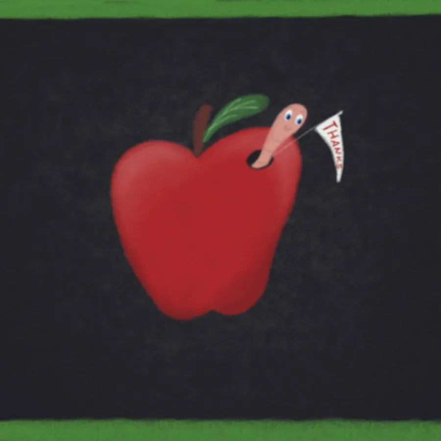 Big Heart Teacher card inside left