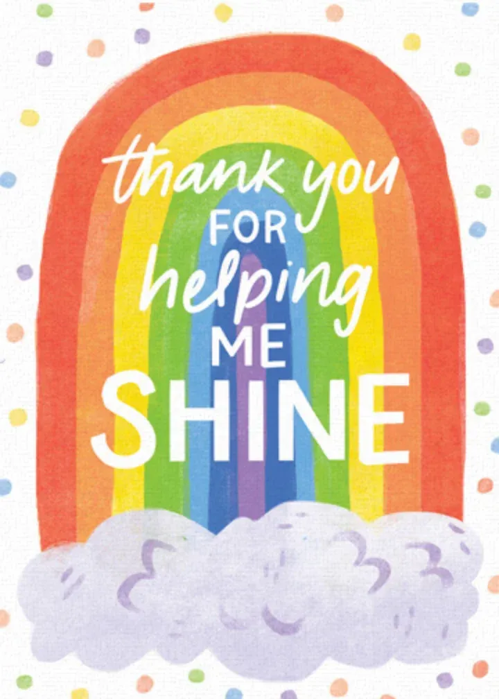 Helping Me Shine card front