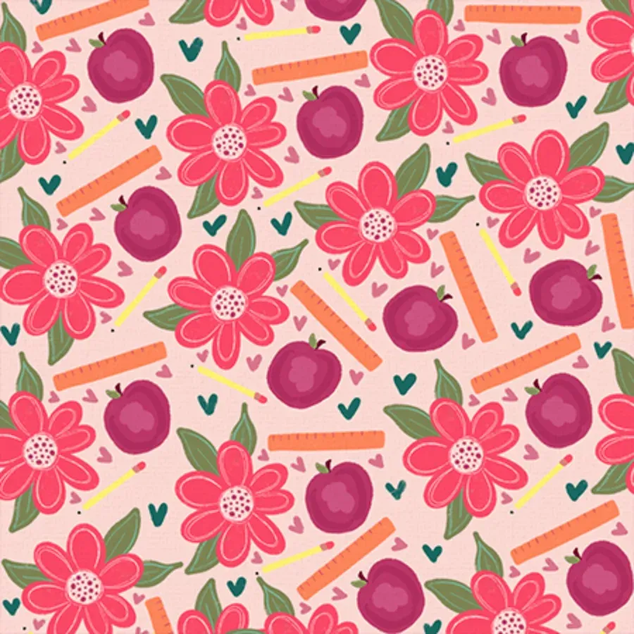 Personalized Teacher Flowers card inside left