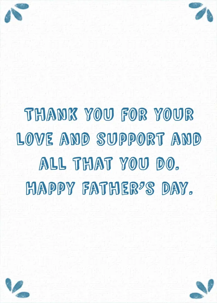 Father's Day Too Old card inside right