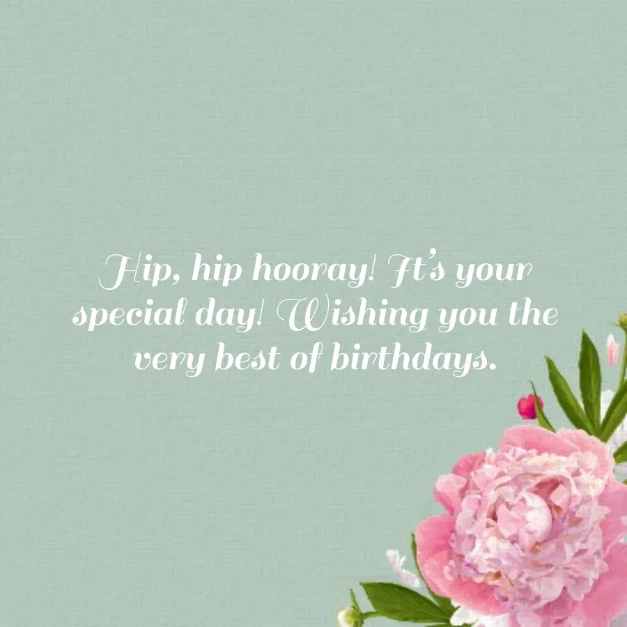 Birthday Floral card inside right