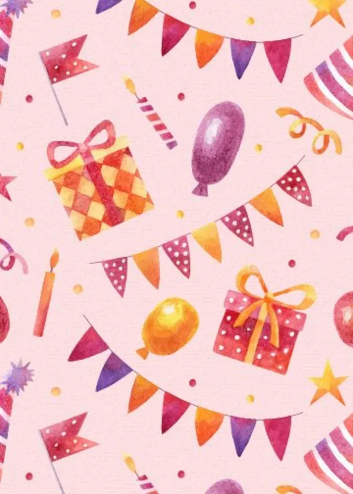 Birthday Collage card inside left