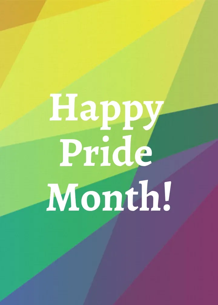 Abstract Rainbow card inside right