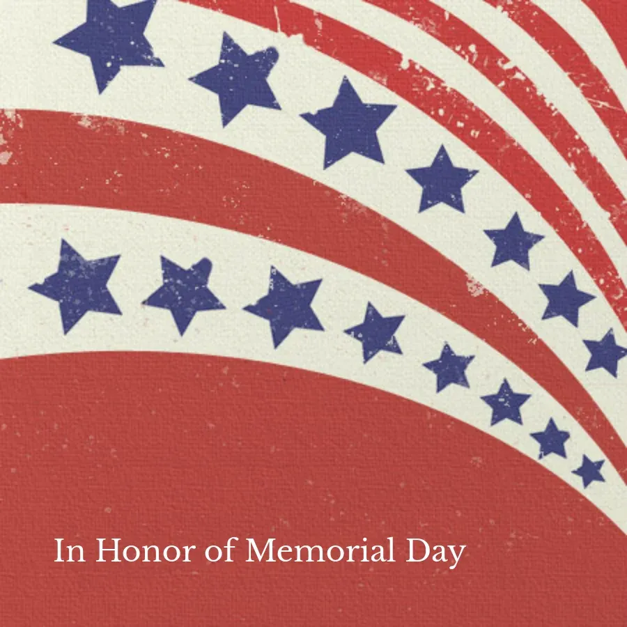 Red, White & Blue Memorial card front