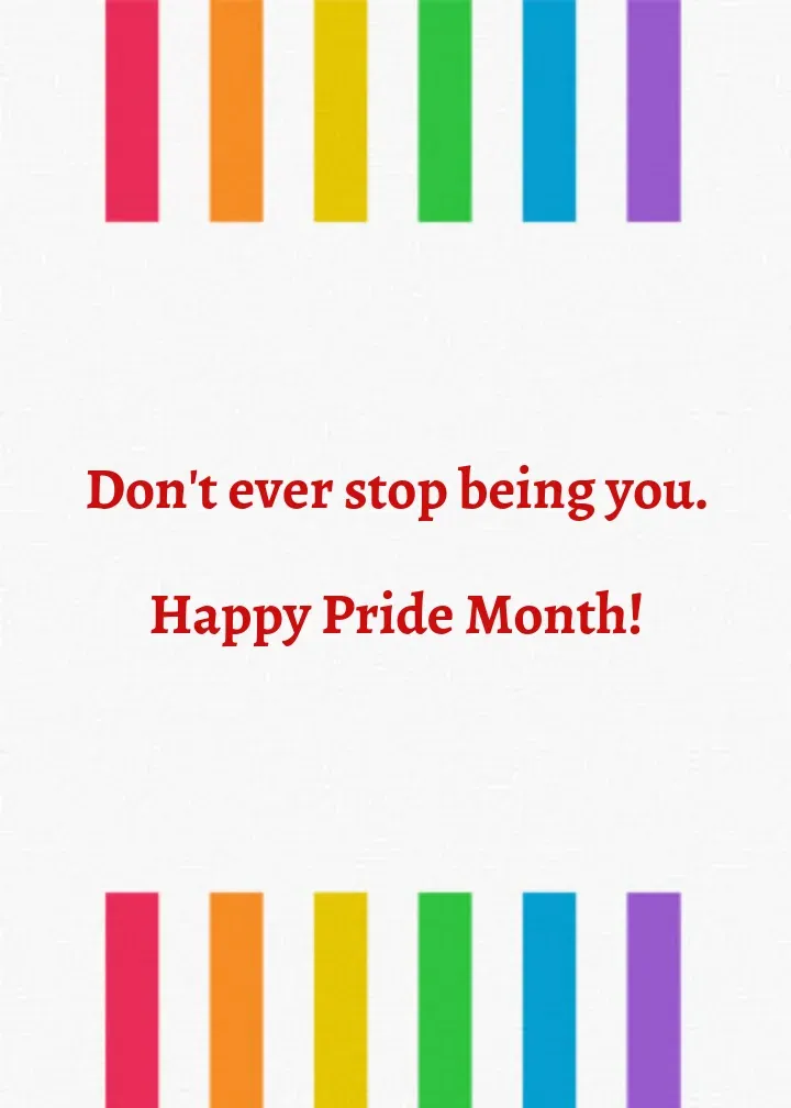 Pride Stripes card inside right