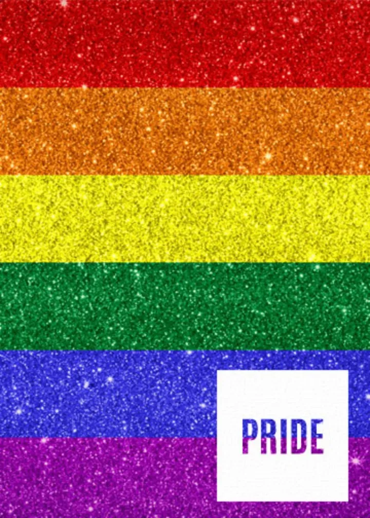 Glitter Rainbow card front