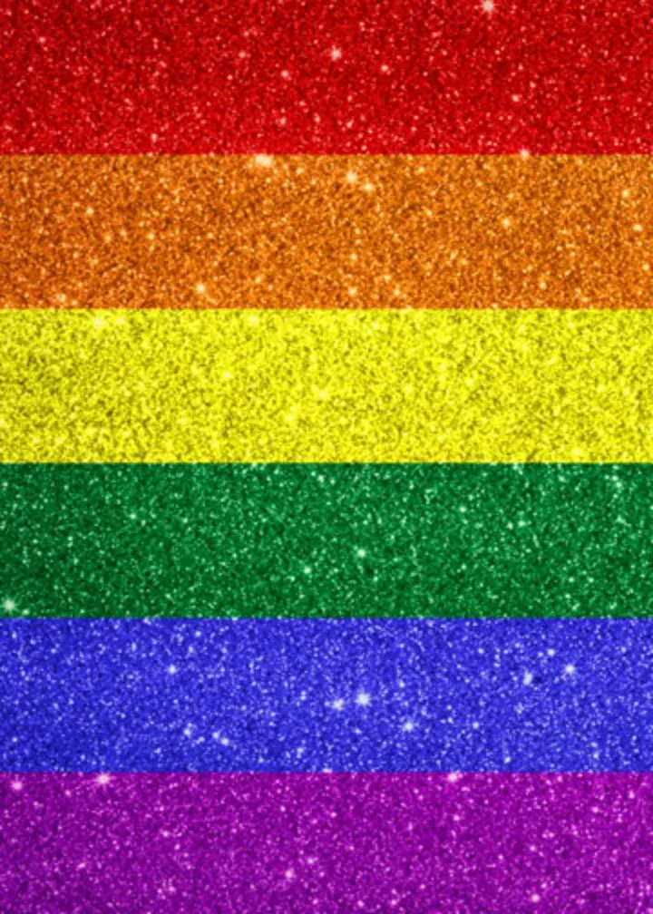 Glitter Rainbow card inside left