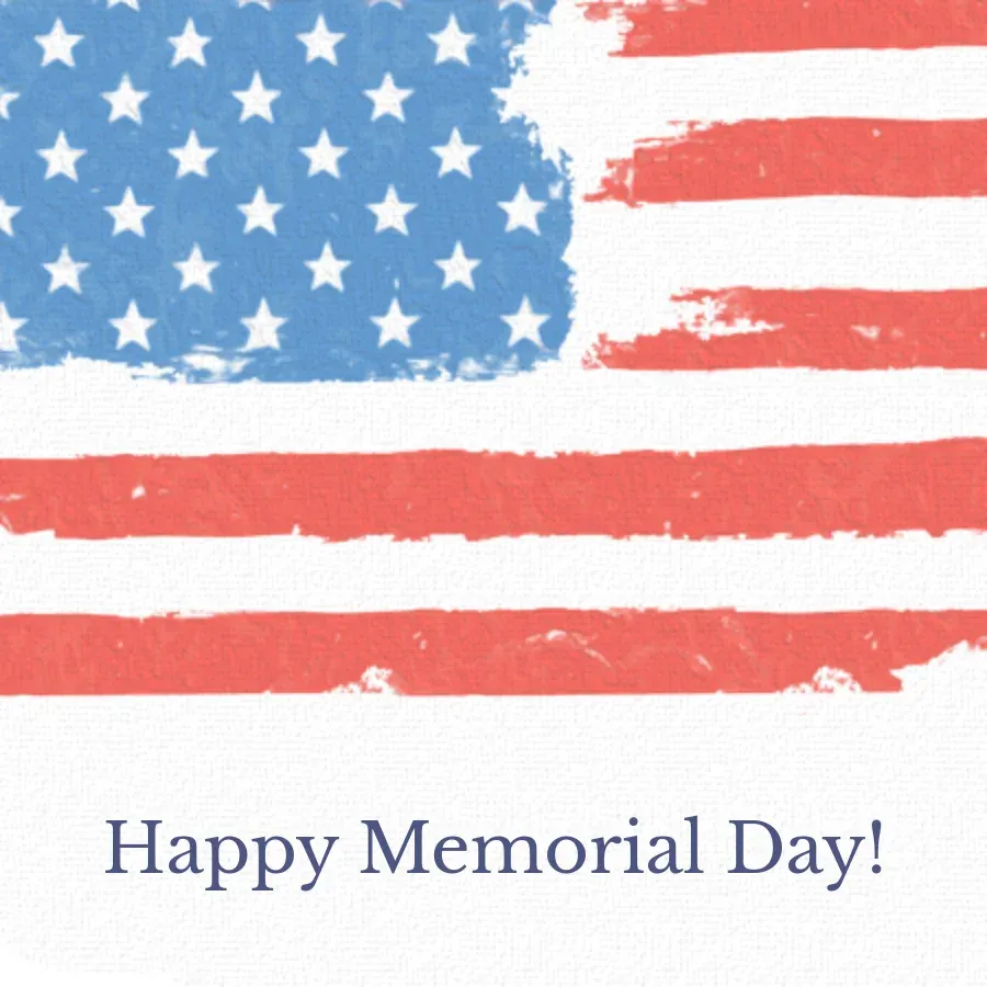 Memorial Day Flags card front
