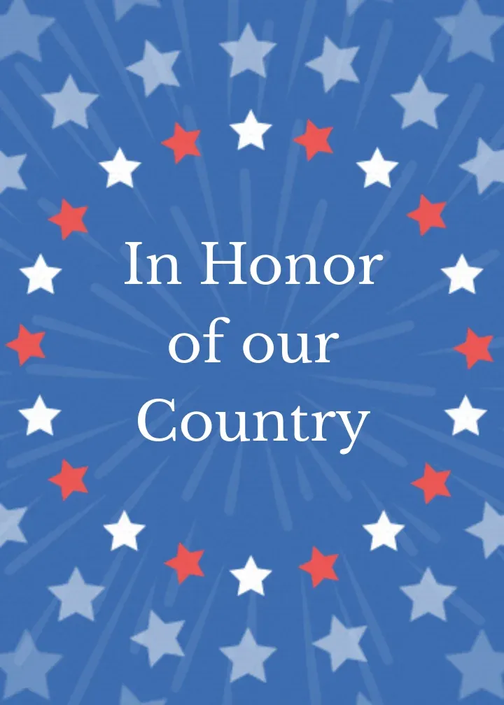 Memorial Day Honor card front