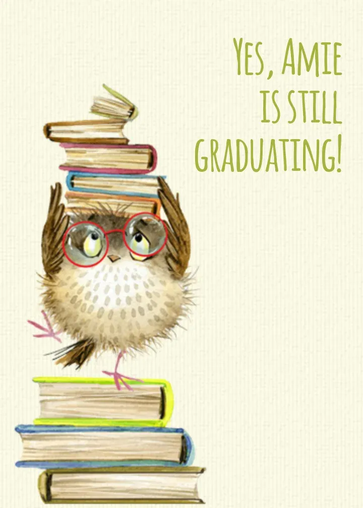 Bookish Owl card front