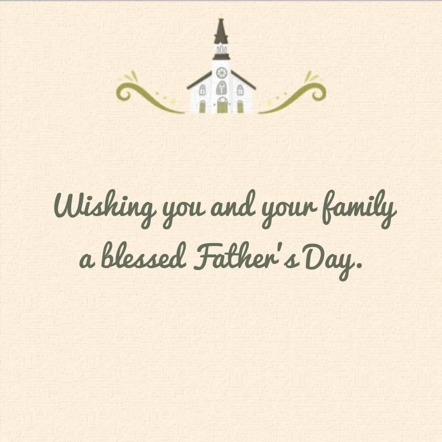 Church Family card inside right