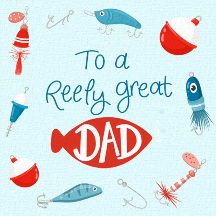 Reely Great Dad card front
