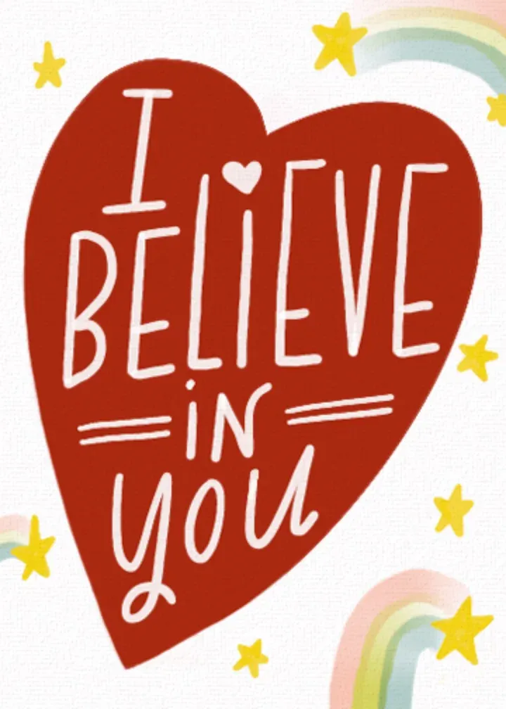 I Believe In You Hearts card front