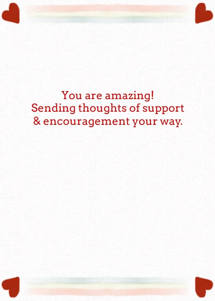 I Believe In You Hearts card inside right