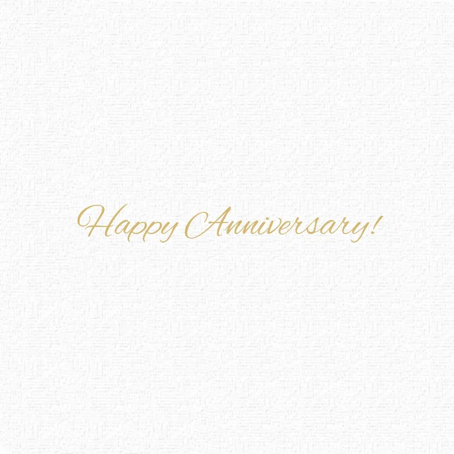 Anniversary Toast Gold card inside right