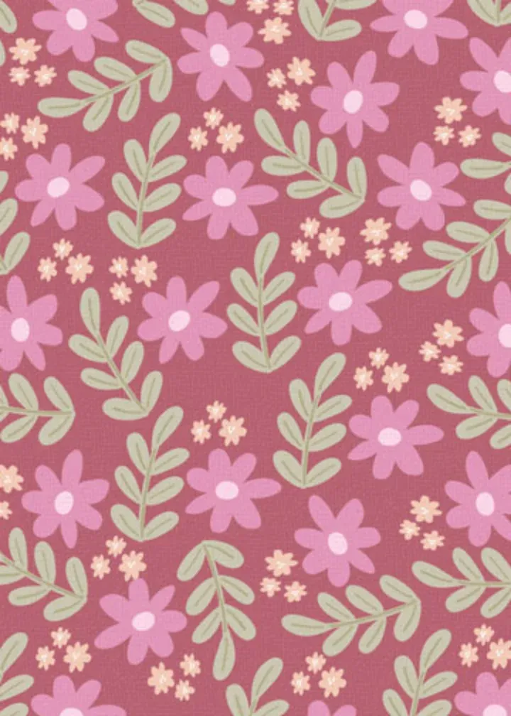 Stork Baby Floral card inside left