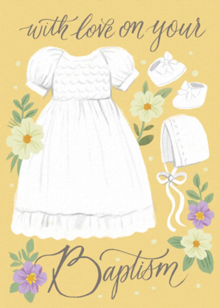 On Your Baptism card front