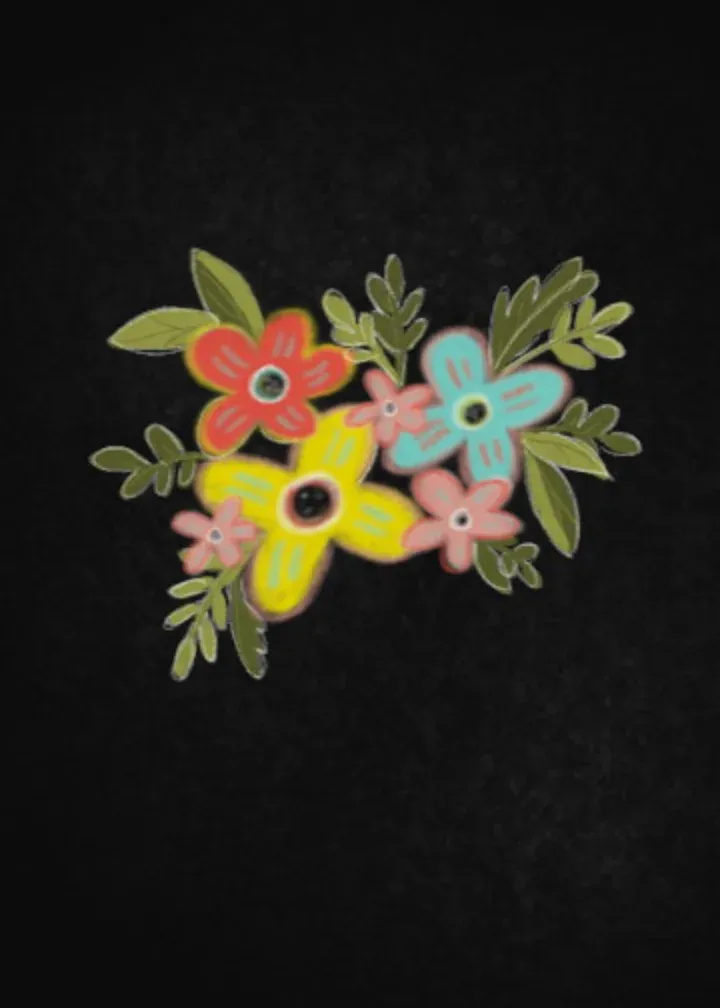 Congrats Chalk Floral card inside left