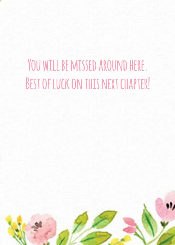 Farewell Blossoms card inside right