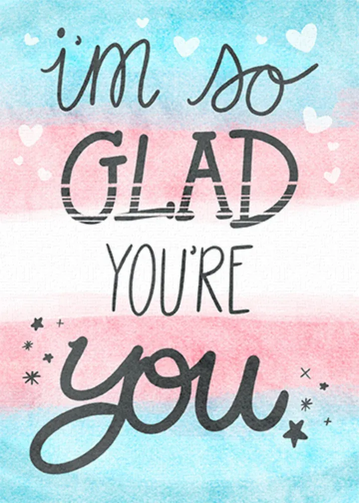 Glad You're You card front