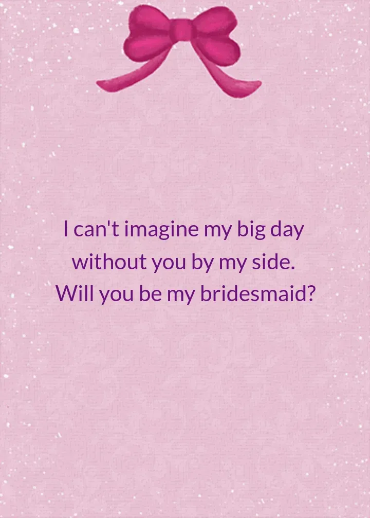 Bridesmaid Proposal card inside right