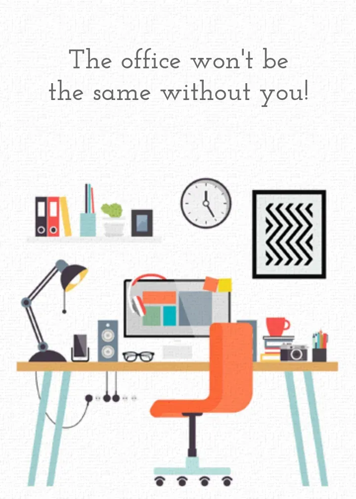 Empty Desk card front