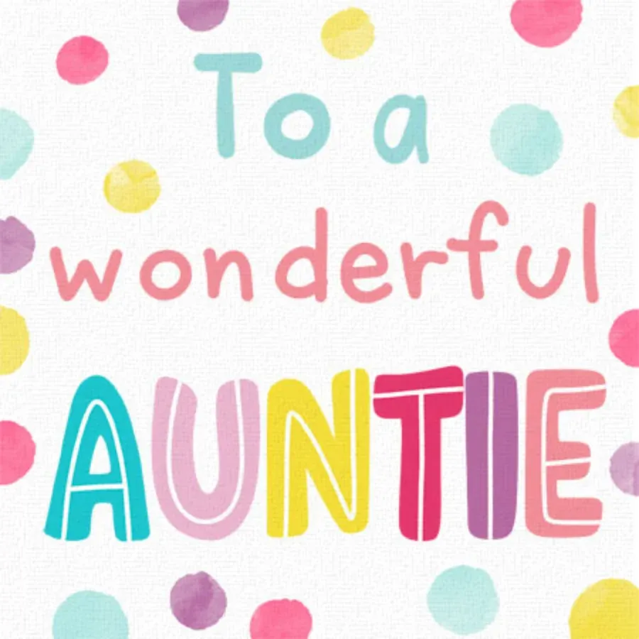 Auntie Birthday card front