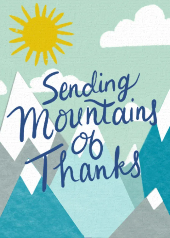 Mountains of Thanks card front
