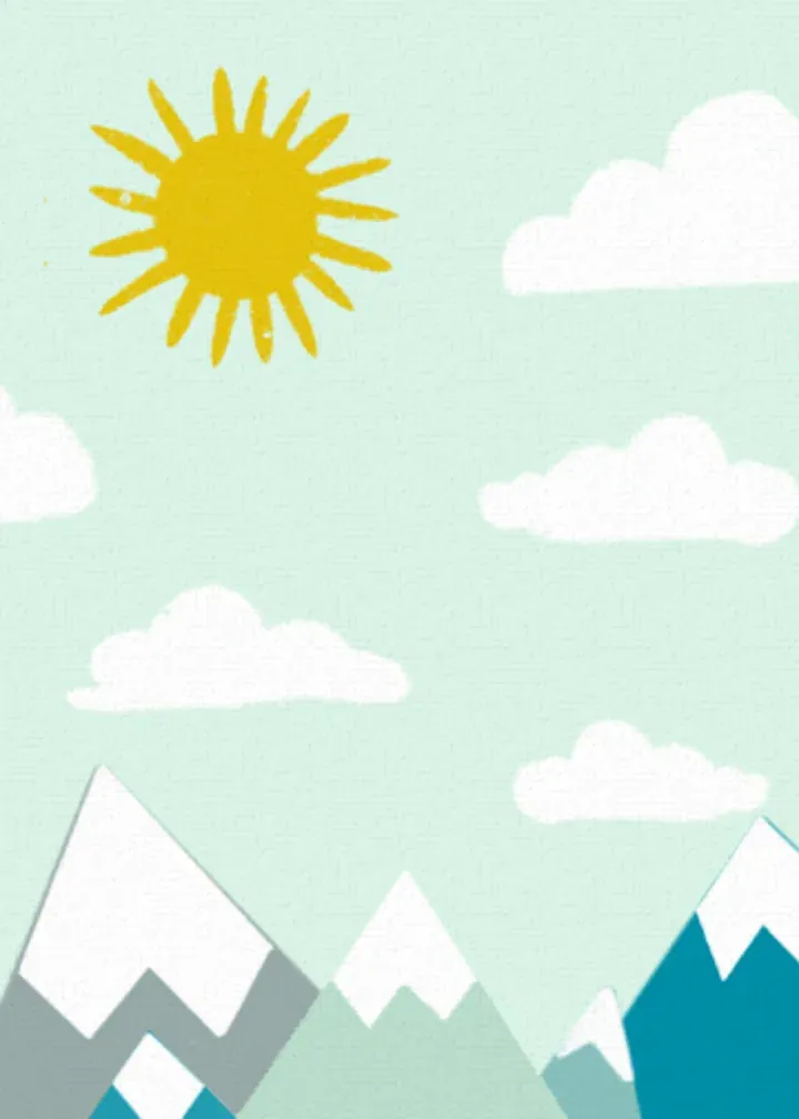 Mountains of Thanks card inside left