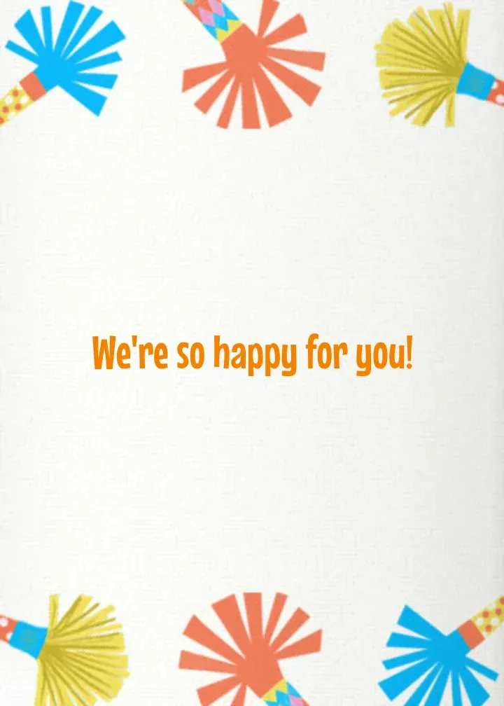 Party Horns card inside right