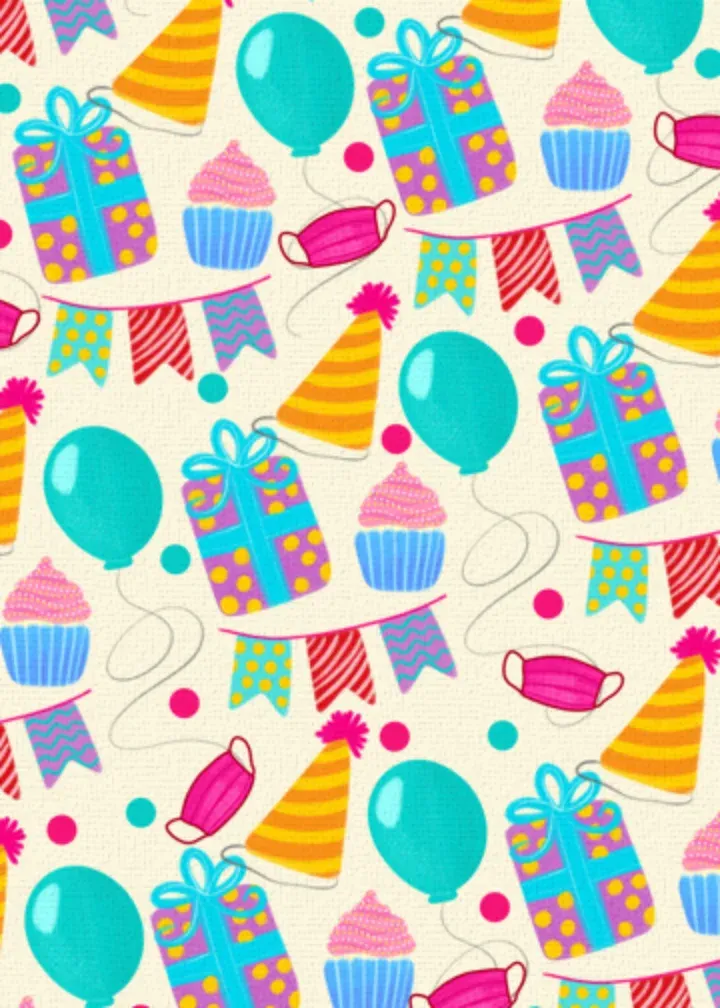 Birthday Party Sketch card inside left