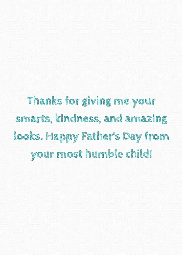 You Were Right Dad card inside right