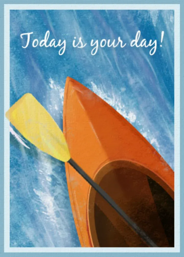 Father's Day Kayak card front